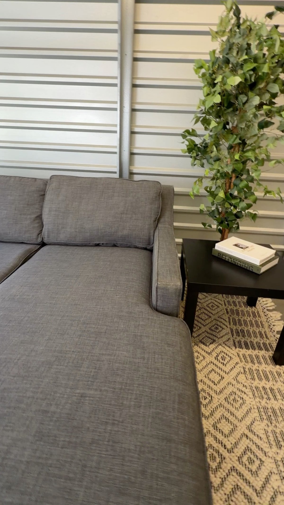 Charcoal Gray Chaise Sectional Sofa - product view 15