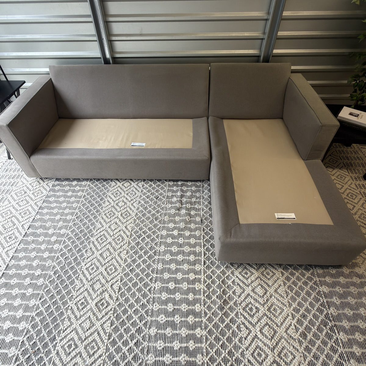 Room & Board Metro sofa with chaise - cushions removed