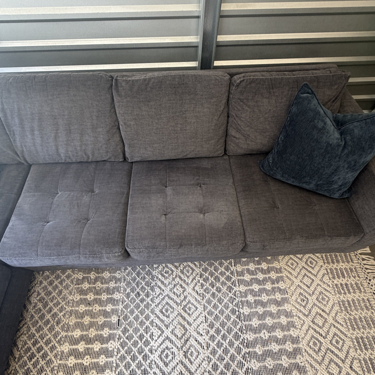 Ashley Maier charcoal gray chaise sectional, view 8