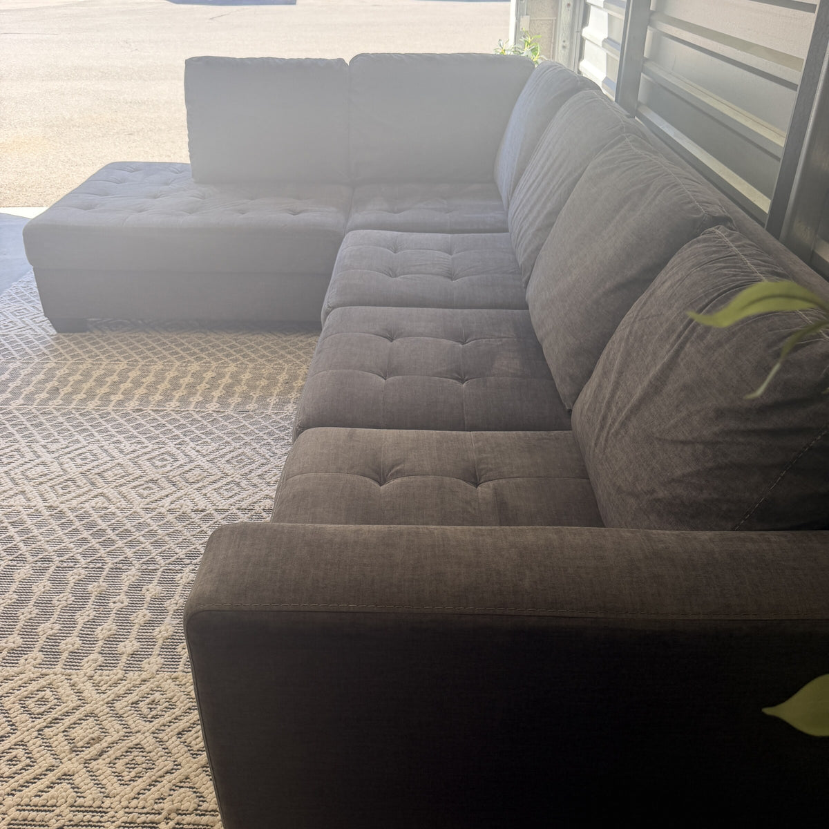 Ashley Maier charcoal gray chaise sectional, view 11