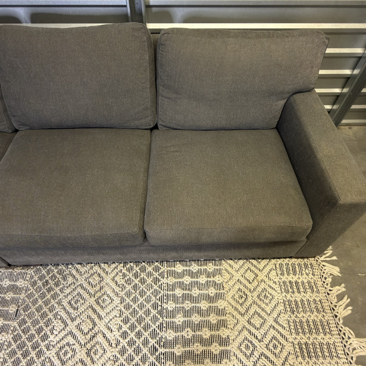 Crate & Barrel gray sectional — actual item IMG_8509.JPG