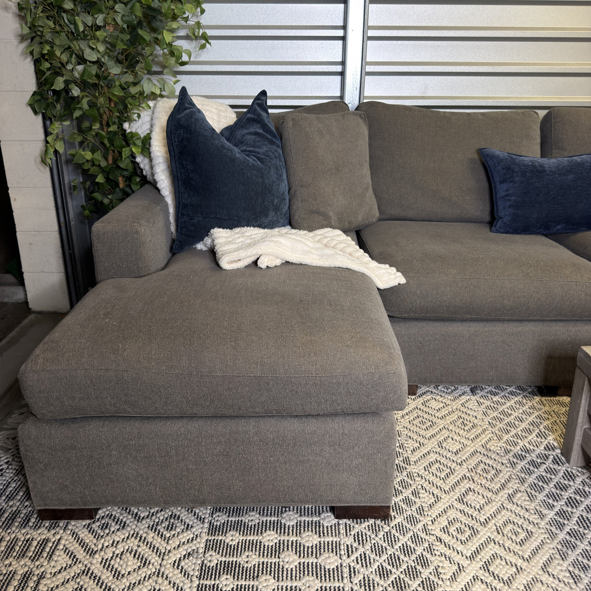 Crate & Barrel gray sectional — actual item IMG_8519.JPG