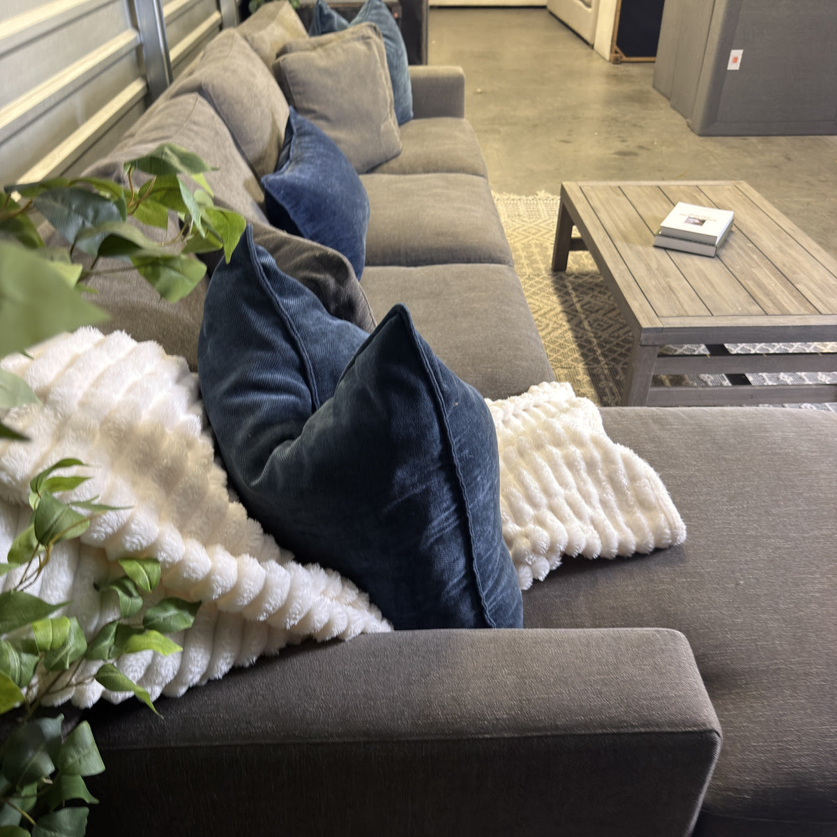 Crate & Barrel gray sectional — actual item IMG_8523.JPG