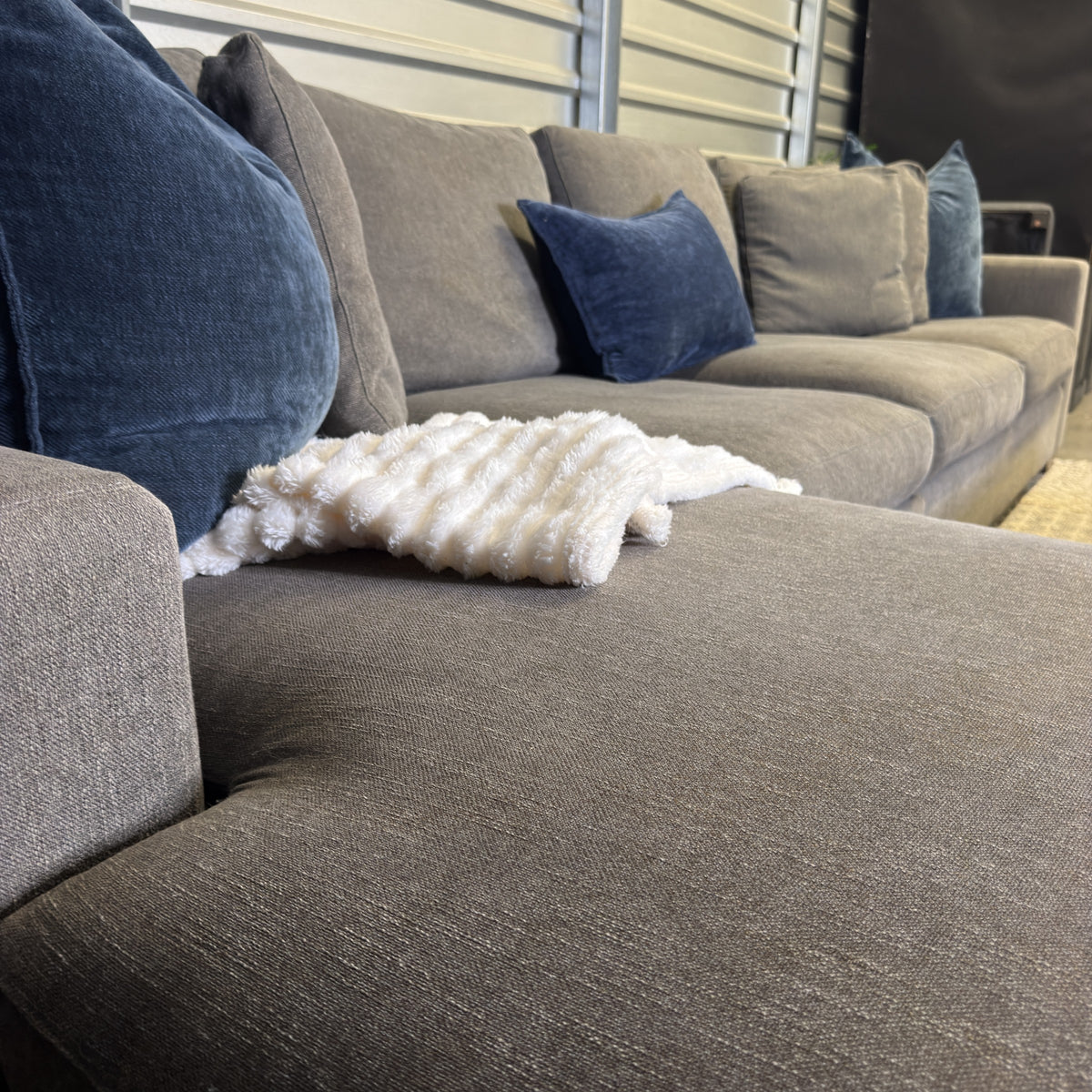 Crate & Barrel gray sectional — actual item IMG_8524.JPG