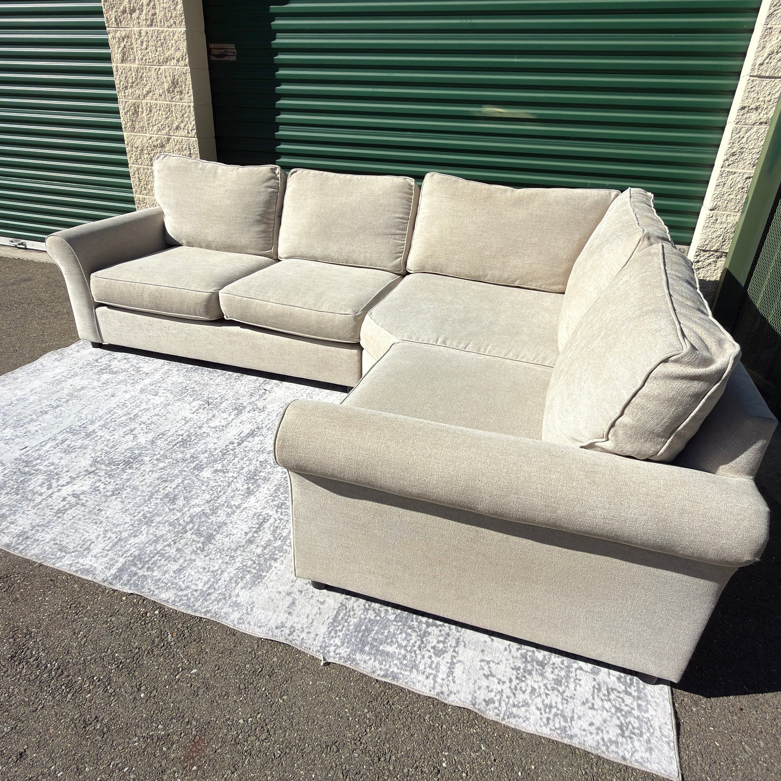 Pottery Barn Pearce sectional - seat and arm detail