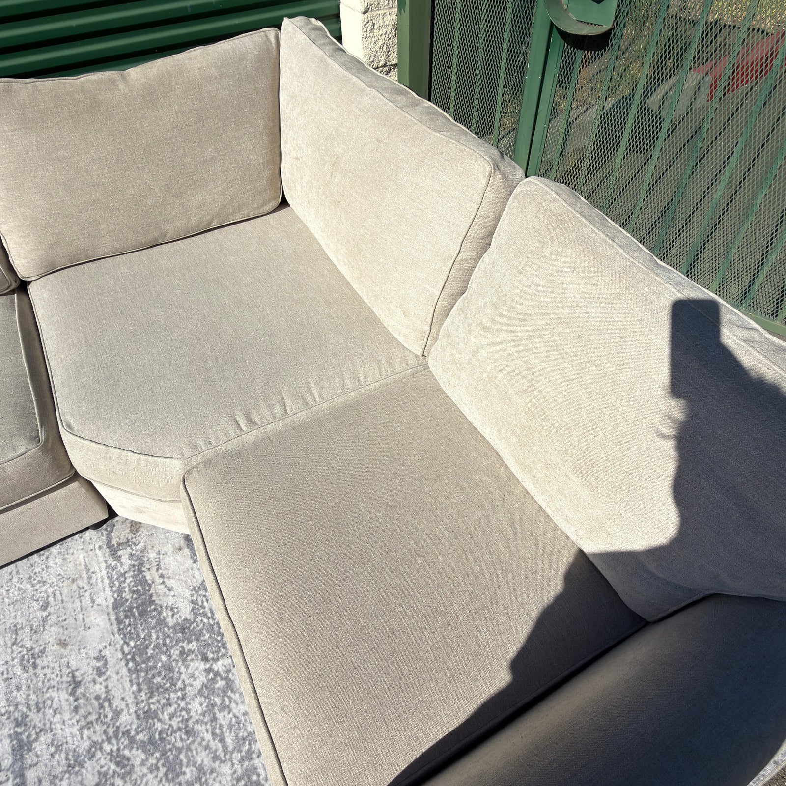 Pottery Barn Pearce three-piece sectional - wide view