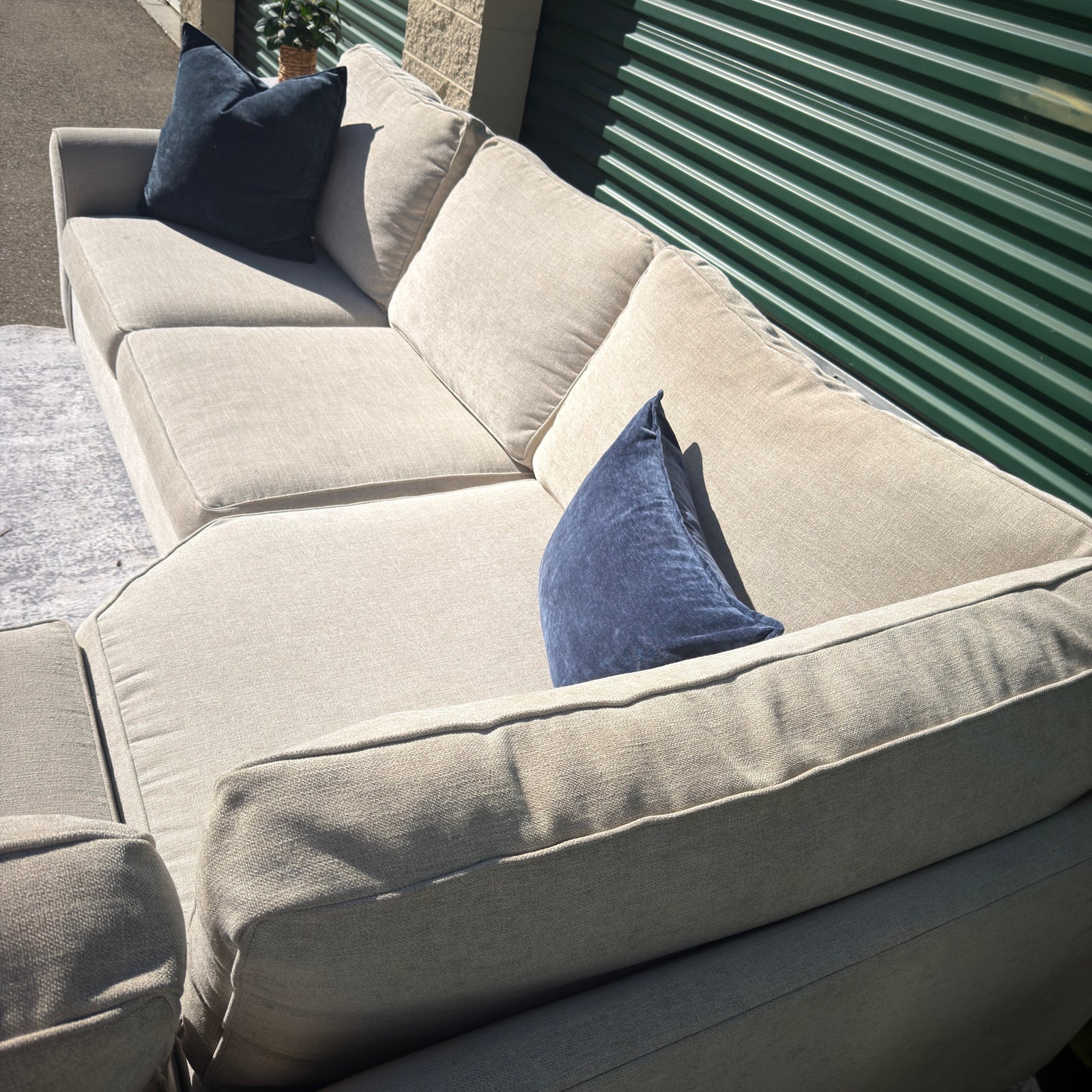 Pottery Barn Pearce sectional - corner wedge detail