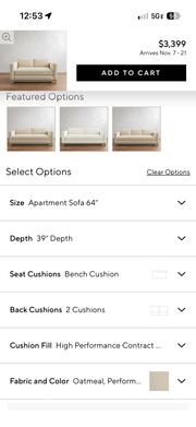 Pottery Barn Jake Seadrift Loveseat