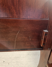 Ethan Allen king sleigh bed - angled frame view