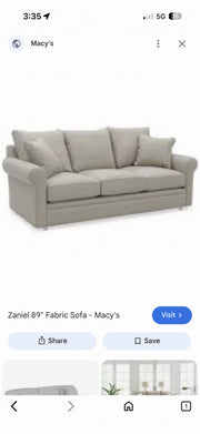 Gray Macy's Zaniel sofa - gallery view 9