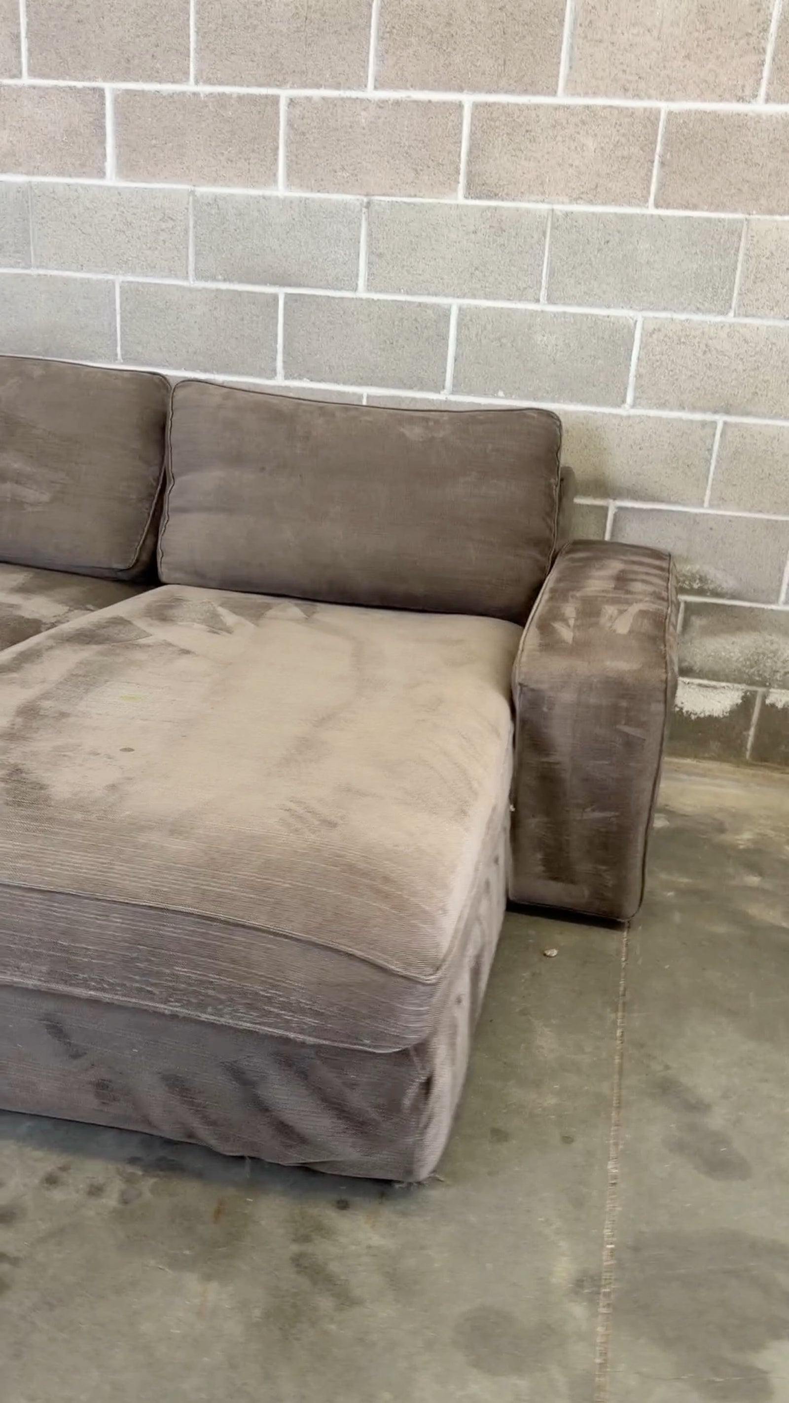 Brown IKEA Kivik two-piece sectional with chaise - gallery view 9