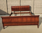 Ethan Allen cherry king sleigh bed - full assembled frame