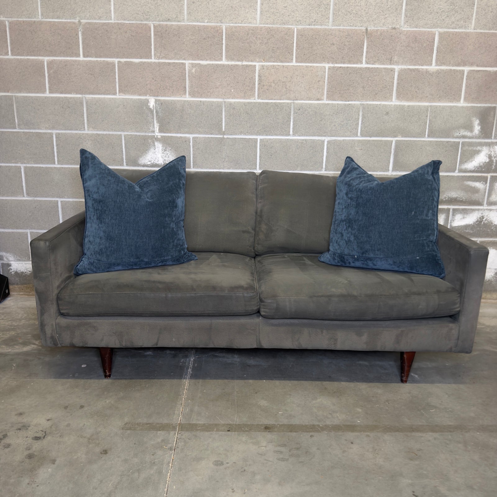 Used dark gray Room and Board Jasper sofa, for sale at Couch Potato Furniture in Hayward, California