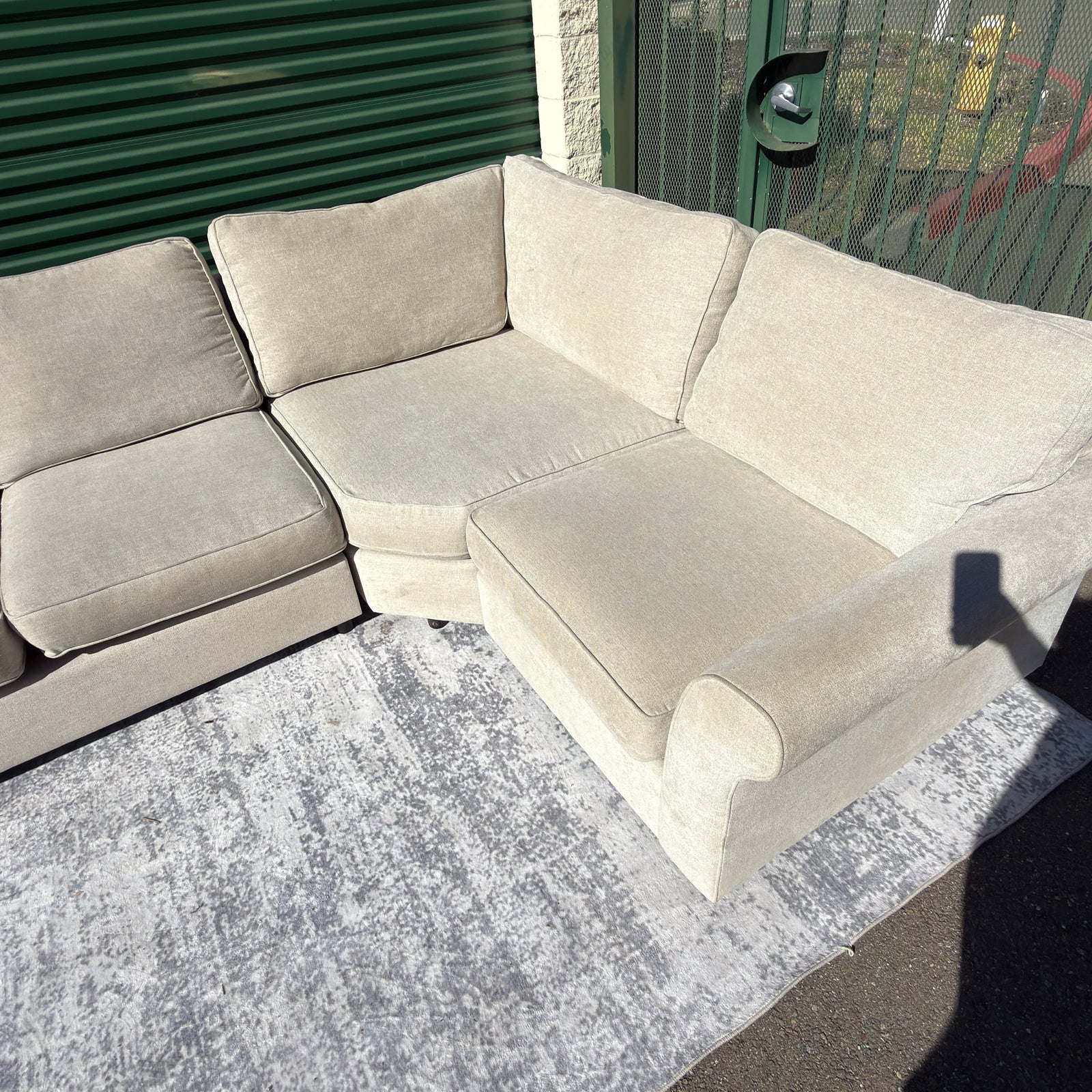 Pottery Barn Pearce sectional - upholstery condition view