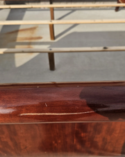 Ethan Allen king sleigh bed - side rail detail