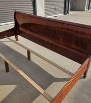 Ethan Allen sleigh bed - rolled wood edge detail