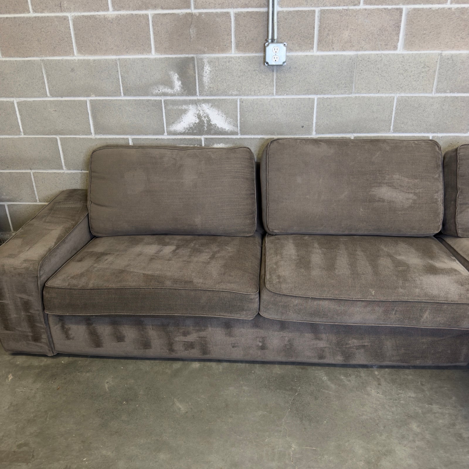 Brown IKEA Kivik two-piece sectional with chaise - gallery view 4
