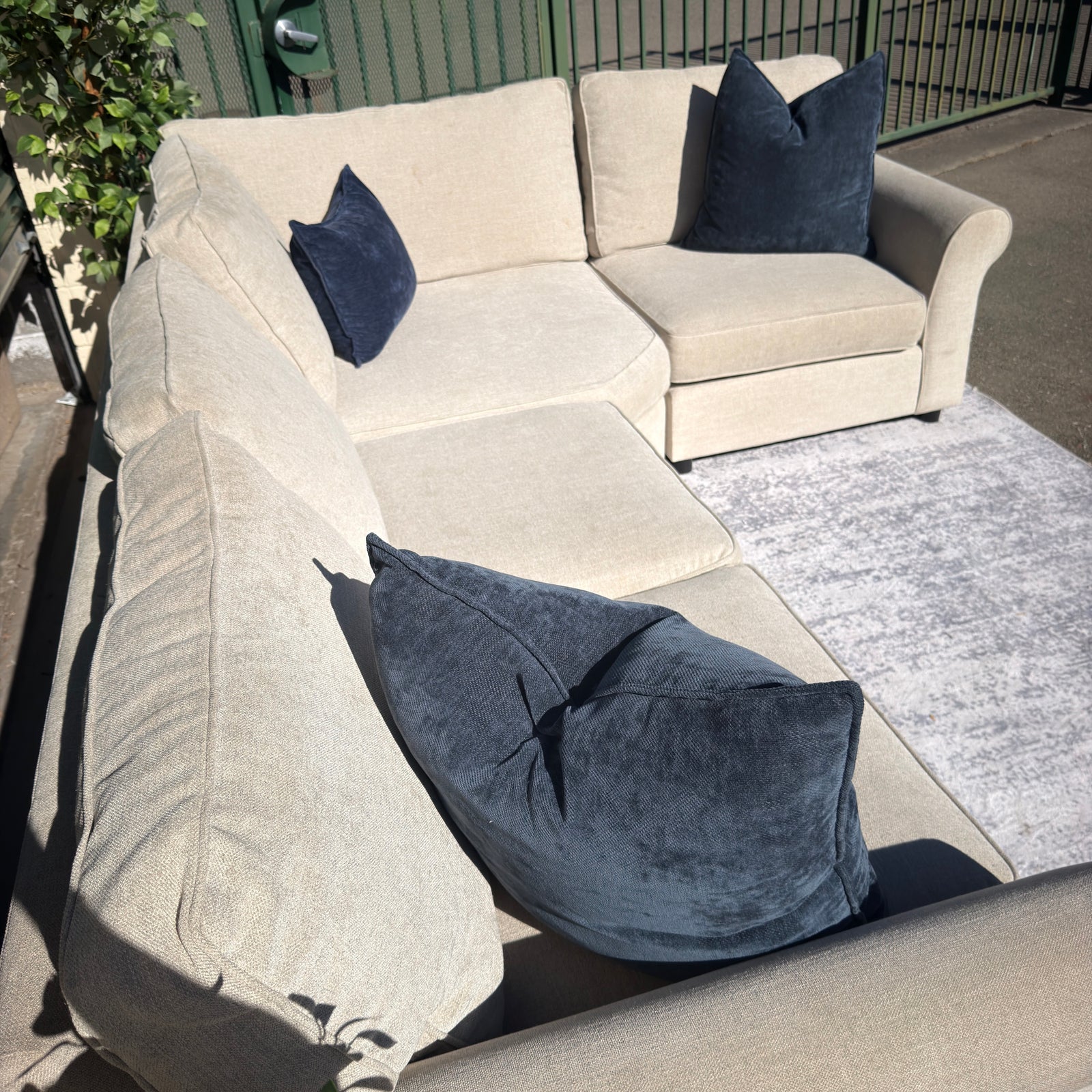 Pottery Barn Pearce sectional - elevated full view