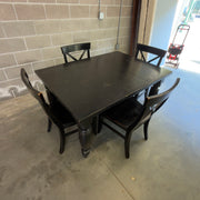 Pottery Barn Amherst dining set - elevated tabletop view