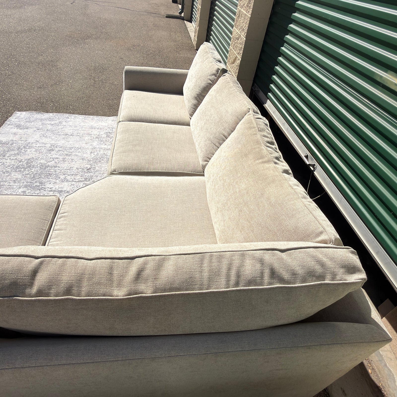 Pottery Barn Pearce sectional - rear upholstery view