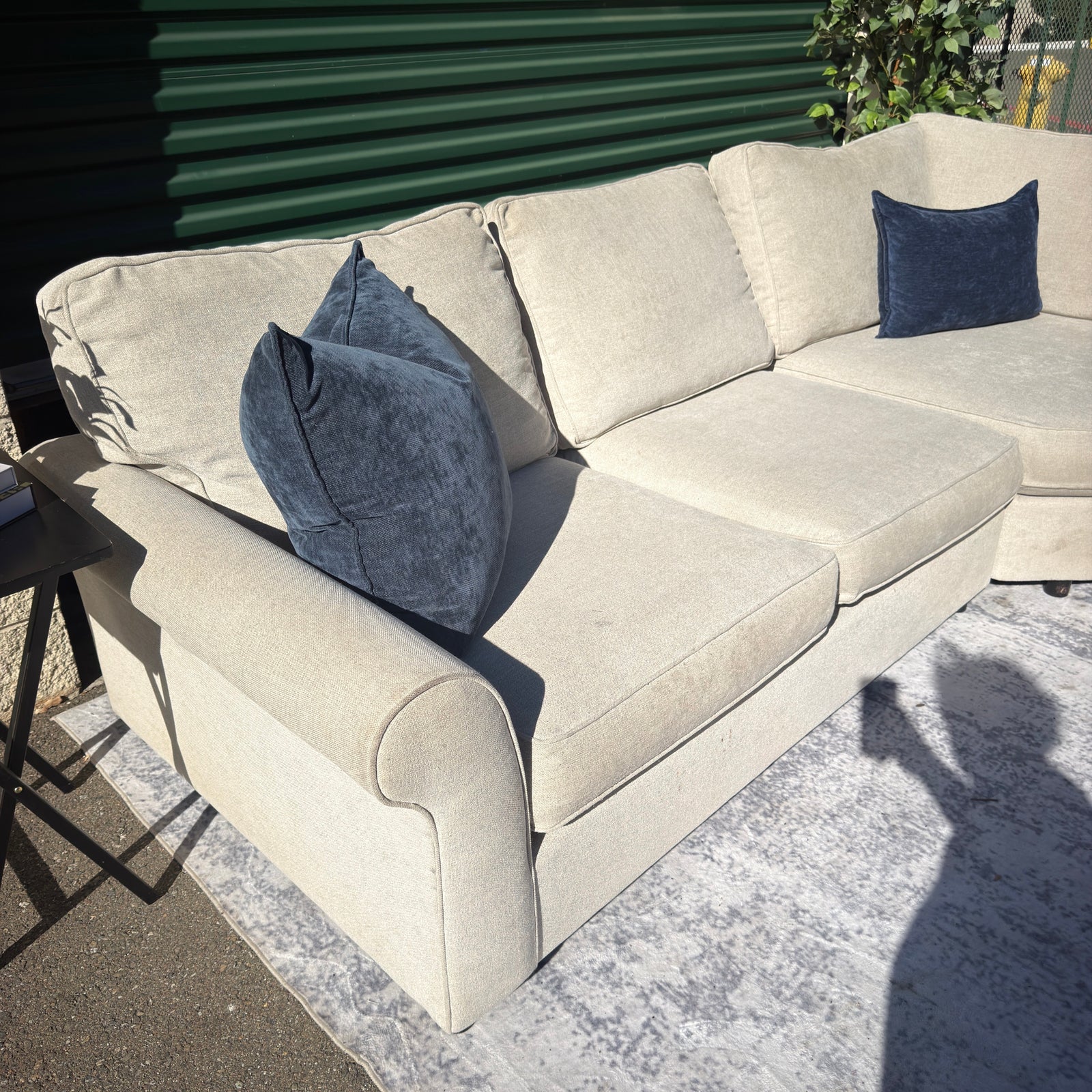 Pottery Barn Pearce sectional - side angle