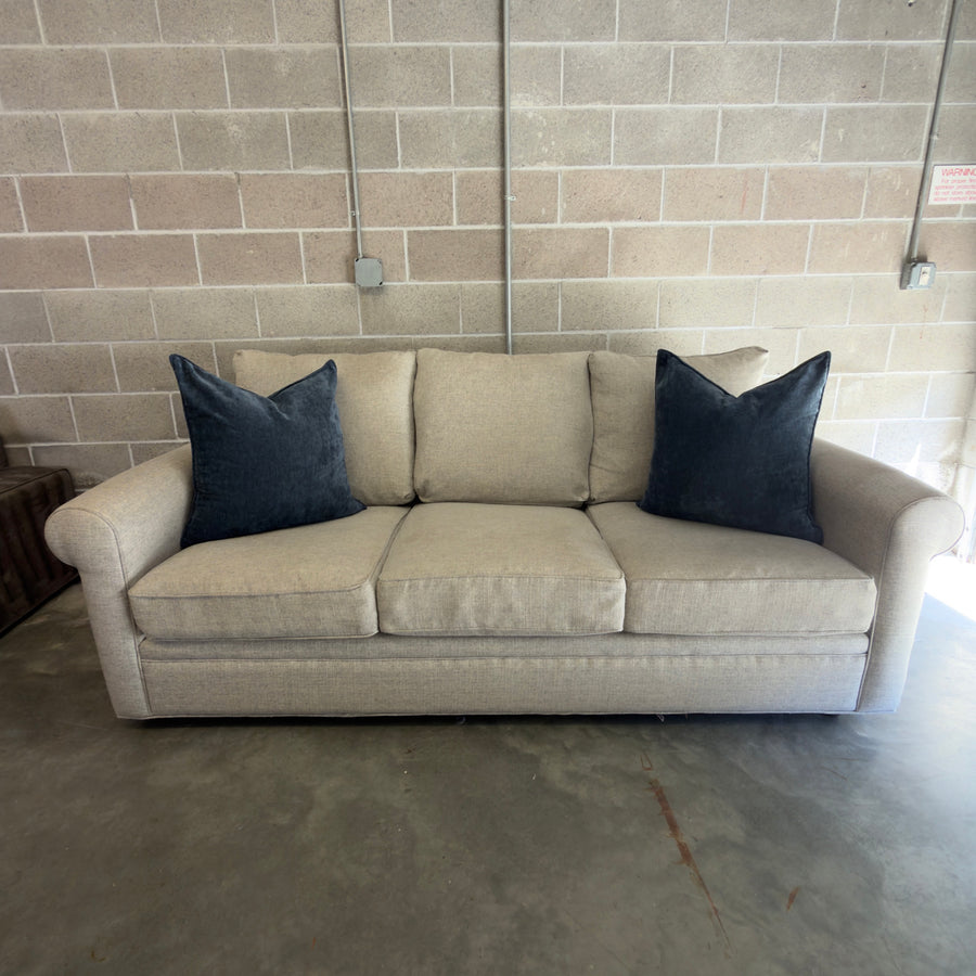 Used gray Macy's Zaniel three-seat sofa, for sale at Couch Potato Furniture in Hayward, California
