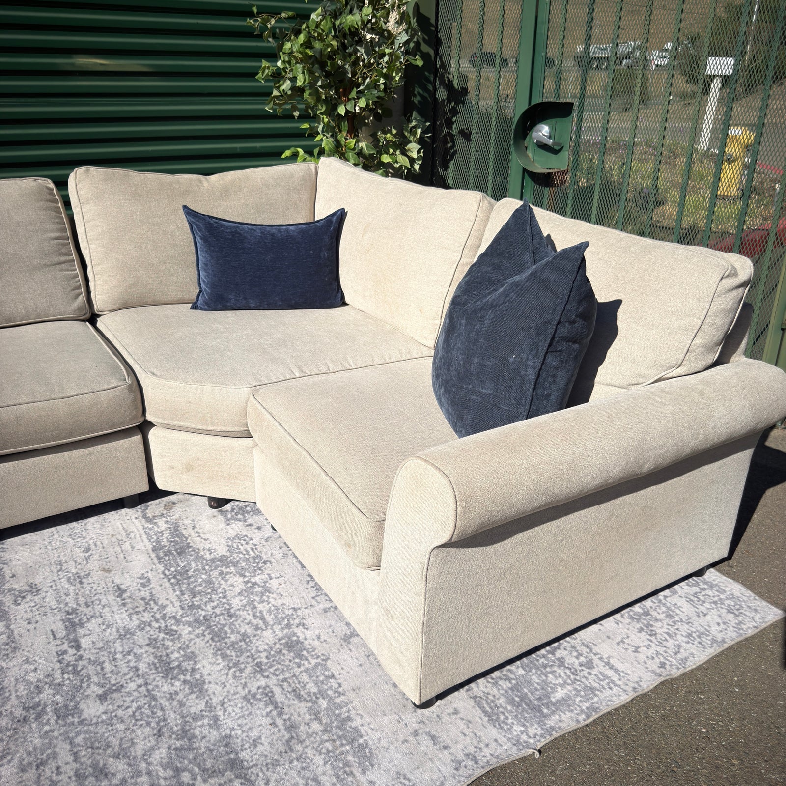 Pottery Barn Pearce sectional - three-quarter view