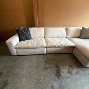 Ashley Furniture Elyza cream sectional - straight front seating view