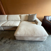 Ashley Furniture Elyza cream sectional - chaise front view