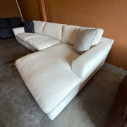 Ashley Furniture Elyza cream sectional - chaise side angle