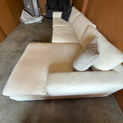 Ashley Furniture Elyza cream sectional - elevated chaise and back cushion view