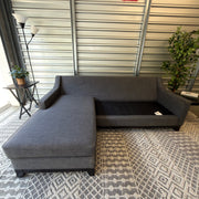 Charcoal Gray Chaise Sectional Sofa - product view 2