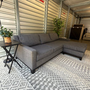 Charcoal Gray Chaise Sectional Sofa - product view 5
