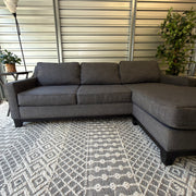 Charcoal Gray Chaise Sectional Sofa - product view 11