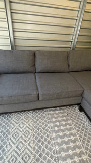 Charcoal Gray Chaise Sectional Sofa - product view 14