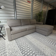 Room & Board Metro gray chaise sectional - left front angle