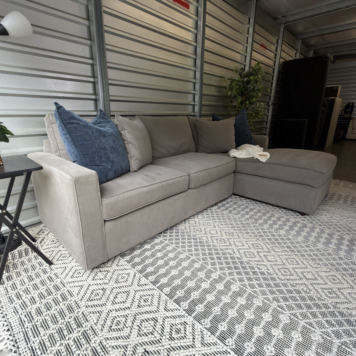 Room & Board Metro chaise sectional - styled left angle