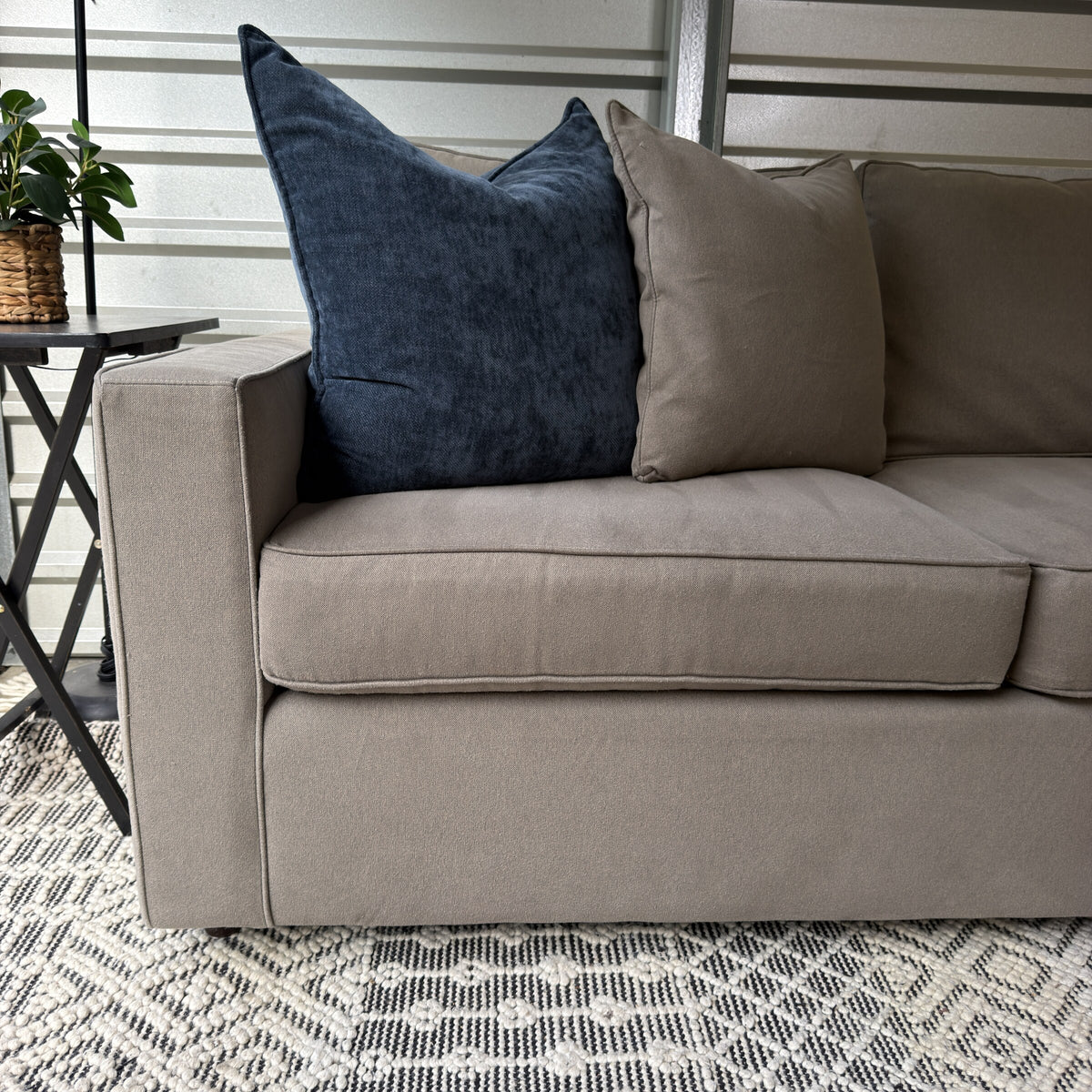 Room & Board Metro 112-inch sofa - left seat and arm detail