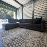 Ashley Maier charcoal gray chaise sectional, view 4