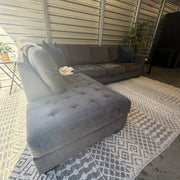 Ashley Maier charcoal gray chaise sectional, view 5
