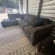 Ashley Maier charcoal gray chaise sectional, view 6