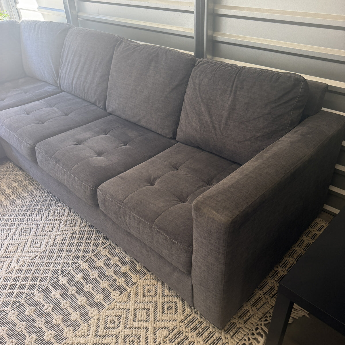 Ashley Maier charcoal gray chaise sectional, view 7