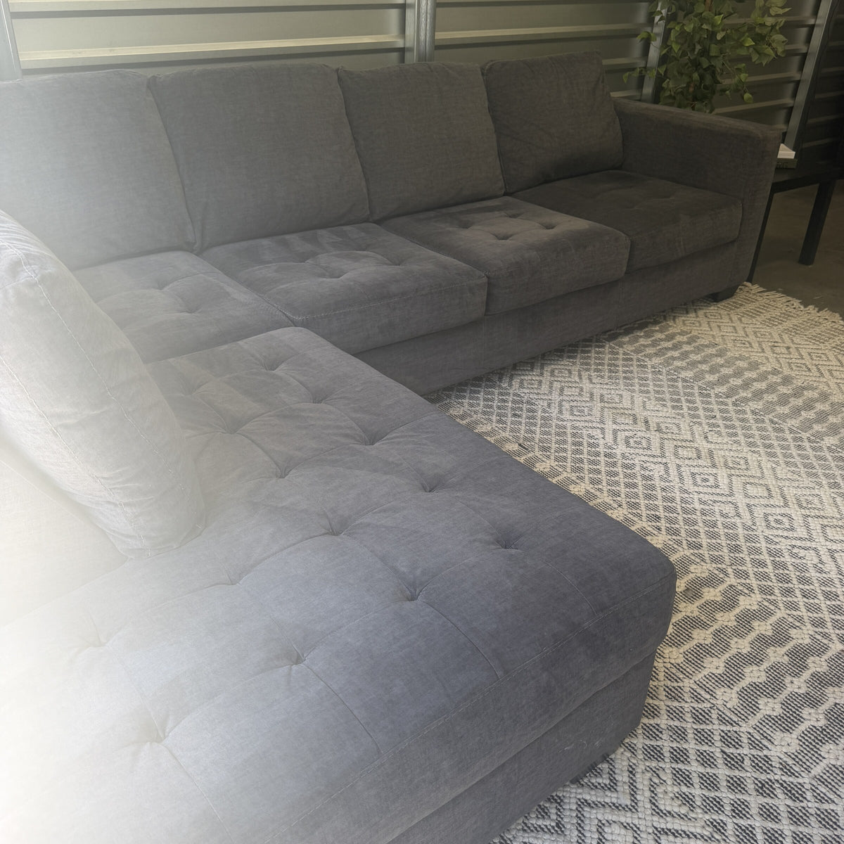Ashley Maier charcoal gray chaise sectional, view 10