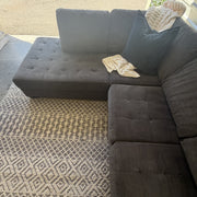 Ashley Maier charcoal gray chaise sectional, view 17