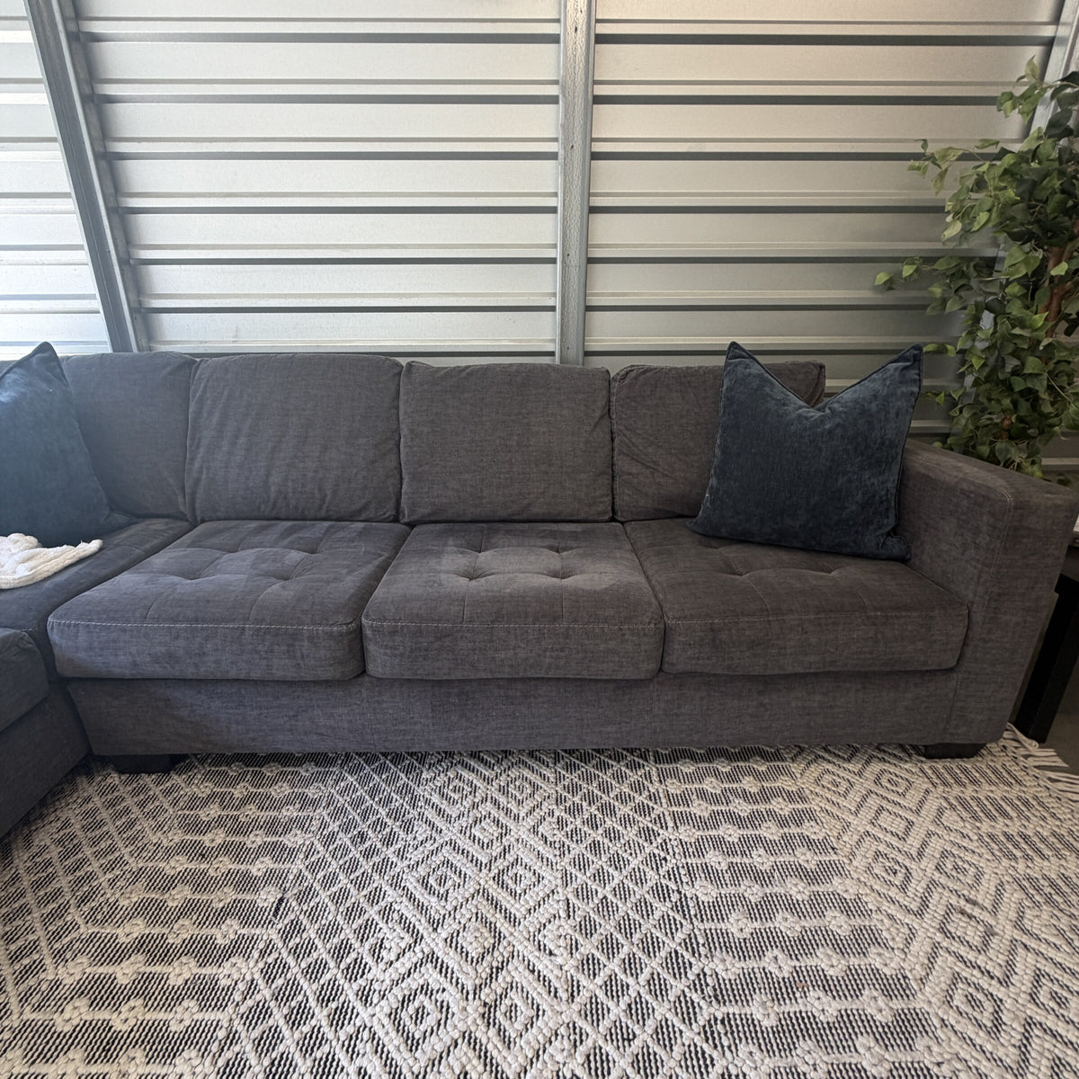 Ashley Maier charcoal gray chaise sectional, view 20