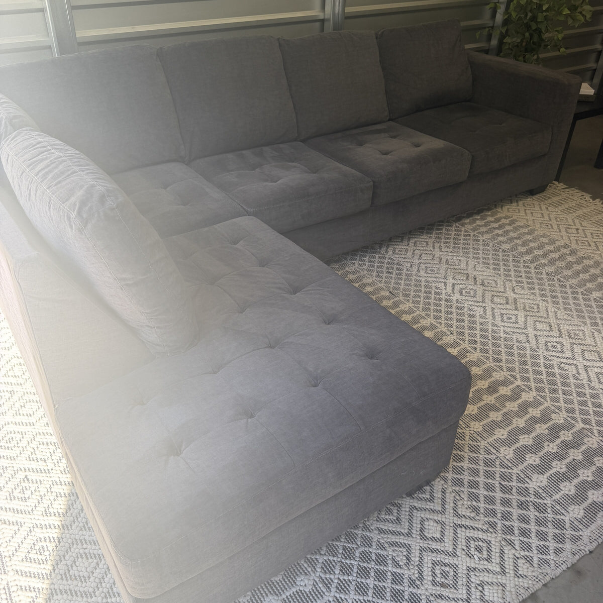 Ashley Maier charcoal gray chaise sectional, view 21