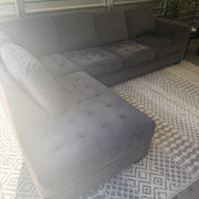 Ashley Maier charcoal gray chaise sectional, view 21