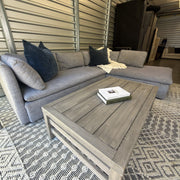 West Elm Shelter sectional staged front angle