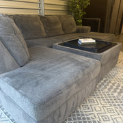 Ashley gray U-shaped sectional and storage ottoman — actual item IMG_8453.JPG