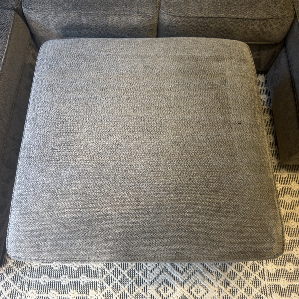 Ashley gray U-shaped sectional and storage ottoman — actual item IMG_8454.JPG